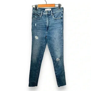 Denim forum the  Lola high rise skinny slight distressed 27